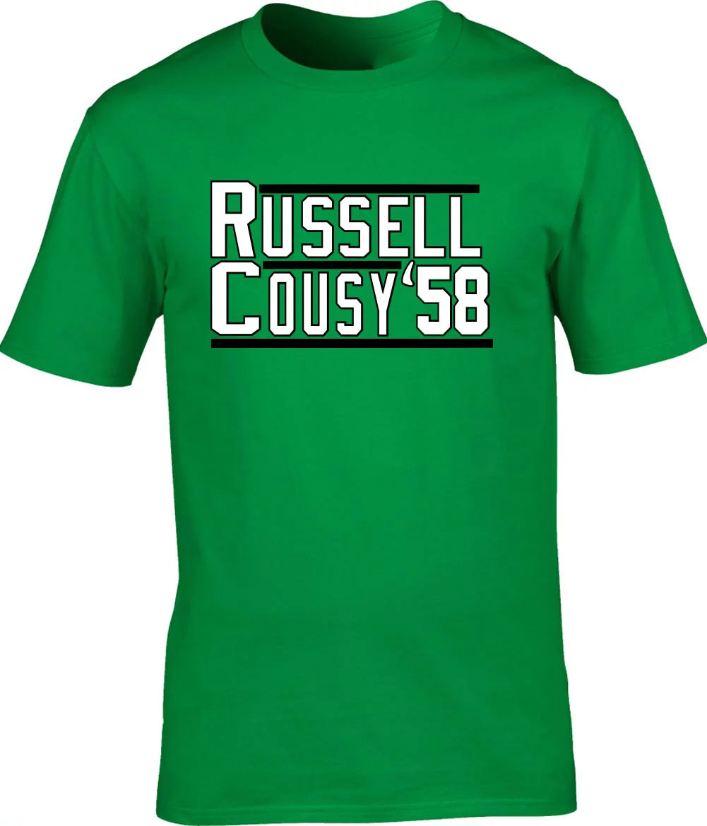 Celtics Bill Russell Bob Cousy 58 T-shirt
