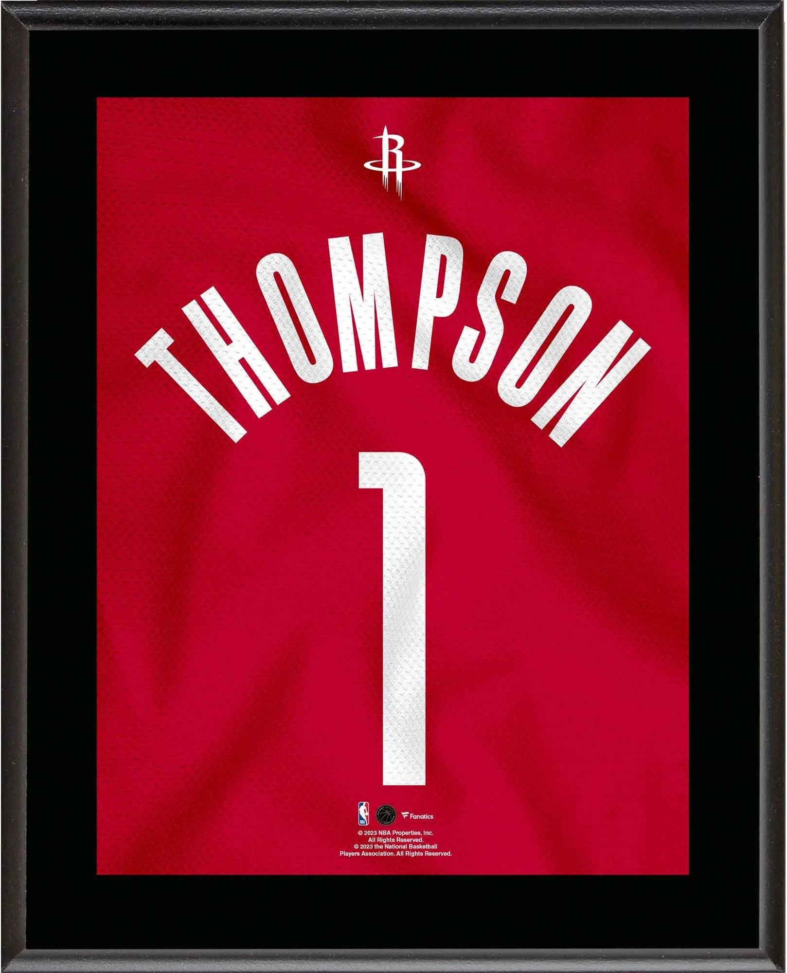 Amen Thompson Houston Rockets 10.5 x 13 #1 Red Jersey Sublimated Plaque