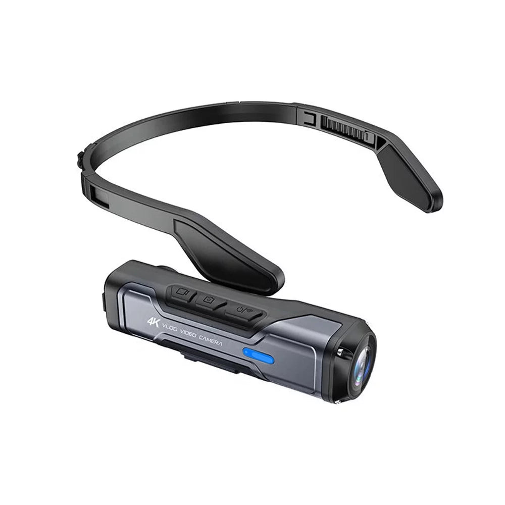 Apexeon 4K Head-Mounted Video Camera, Hands-Free Sports Camera with WiFi APP Control, Electronic AntiShake, Time-lapse Recording, Loop Recording for Extreme Sports