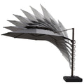 Crestlive Products 11.5-foot Outdoor Round Cantilever Umbrella Dark Gray