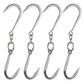 Uxcell 11.3'' Swivel Meat Hooks, 0.57'' Thickness Galvanized Processing Butcher Hooks, 4 Pack