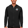 Men's Antigua Black Miami Dolphins Logo Legacy Full-Zip Hoodie