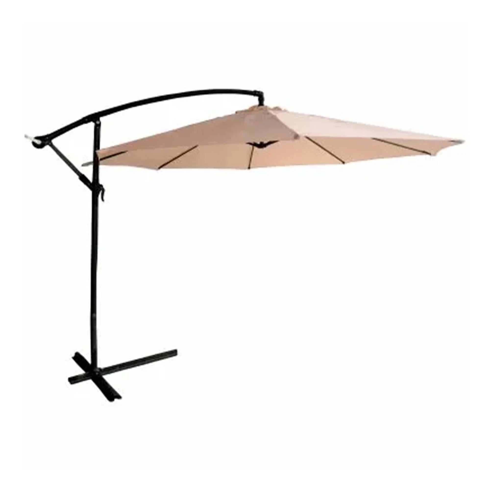 Four Seasons Courtyard 11.5 Octagonal Shaped Offset Patio Umbrella, Beige