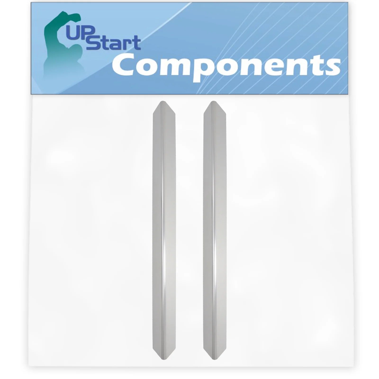 2-Pack BBQ Grill Heat Shield Plate Tent Replacement Parts for Weber GENESIS E-310 NG (2009) - Compatible Barbeque Stainless Steel Flame Tamer, Flavorizer Bar, Vaporizer Bar, Burner Cover 24 1/2