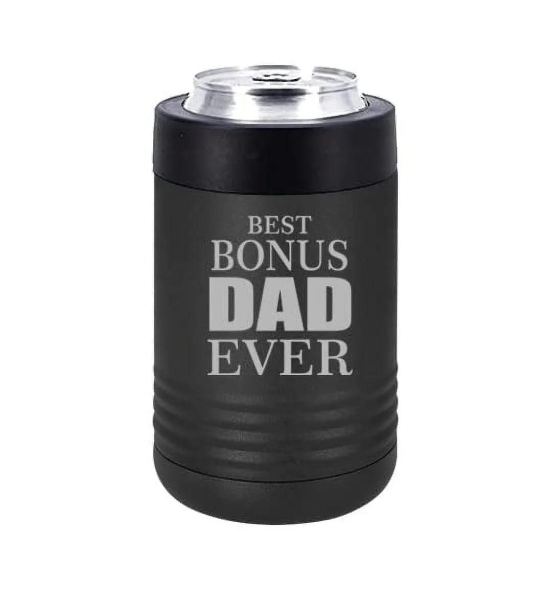 Can and Bottle Cooler Insulator Stainless Steel Double Wall Vacuum Insulated Beverage Drink Holder Best Bonus Dad Ever Step Father