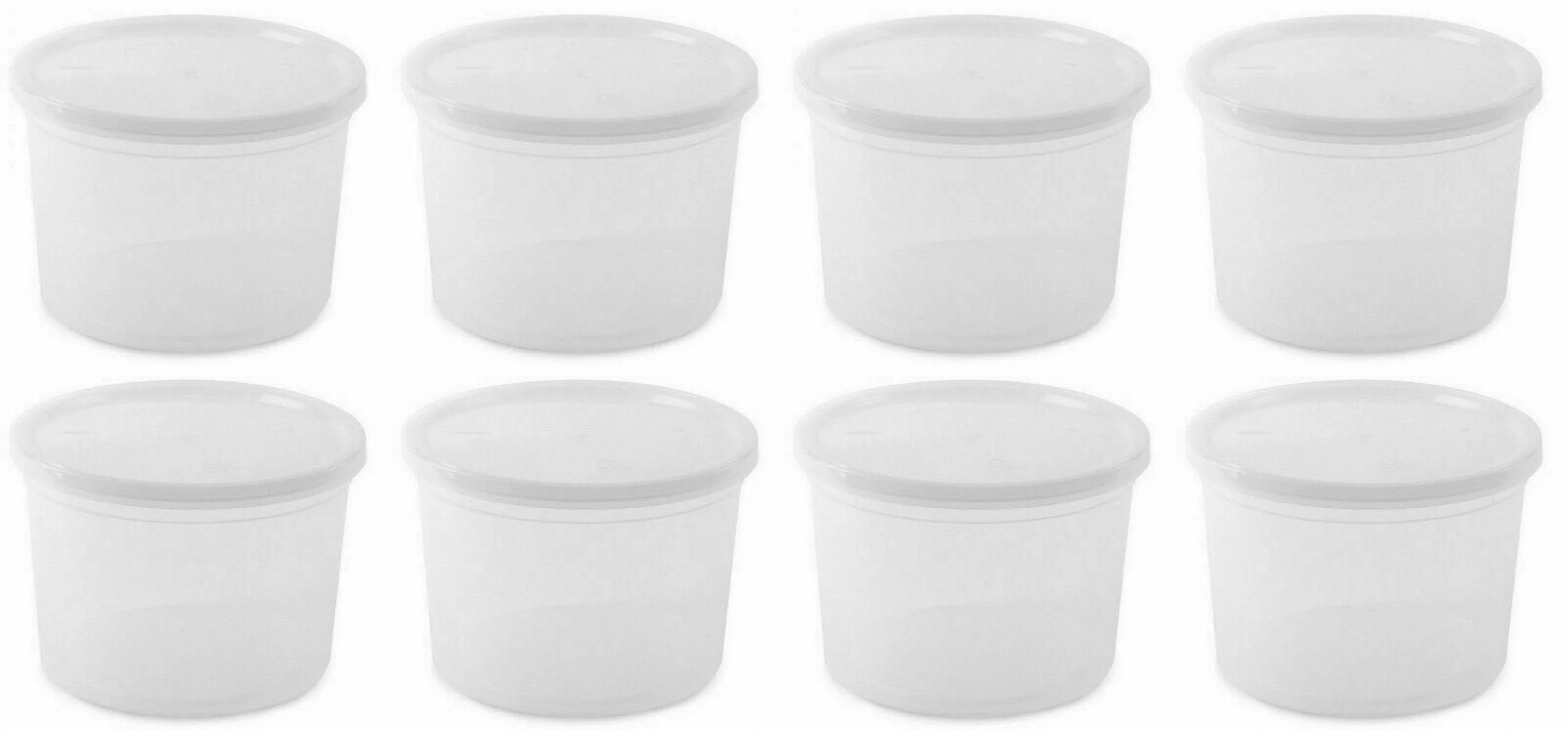 64 oz Deli Food Containers w/ Lids For Soups Microwave Freezable - 20 Pack