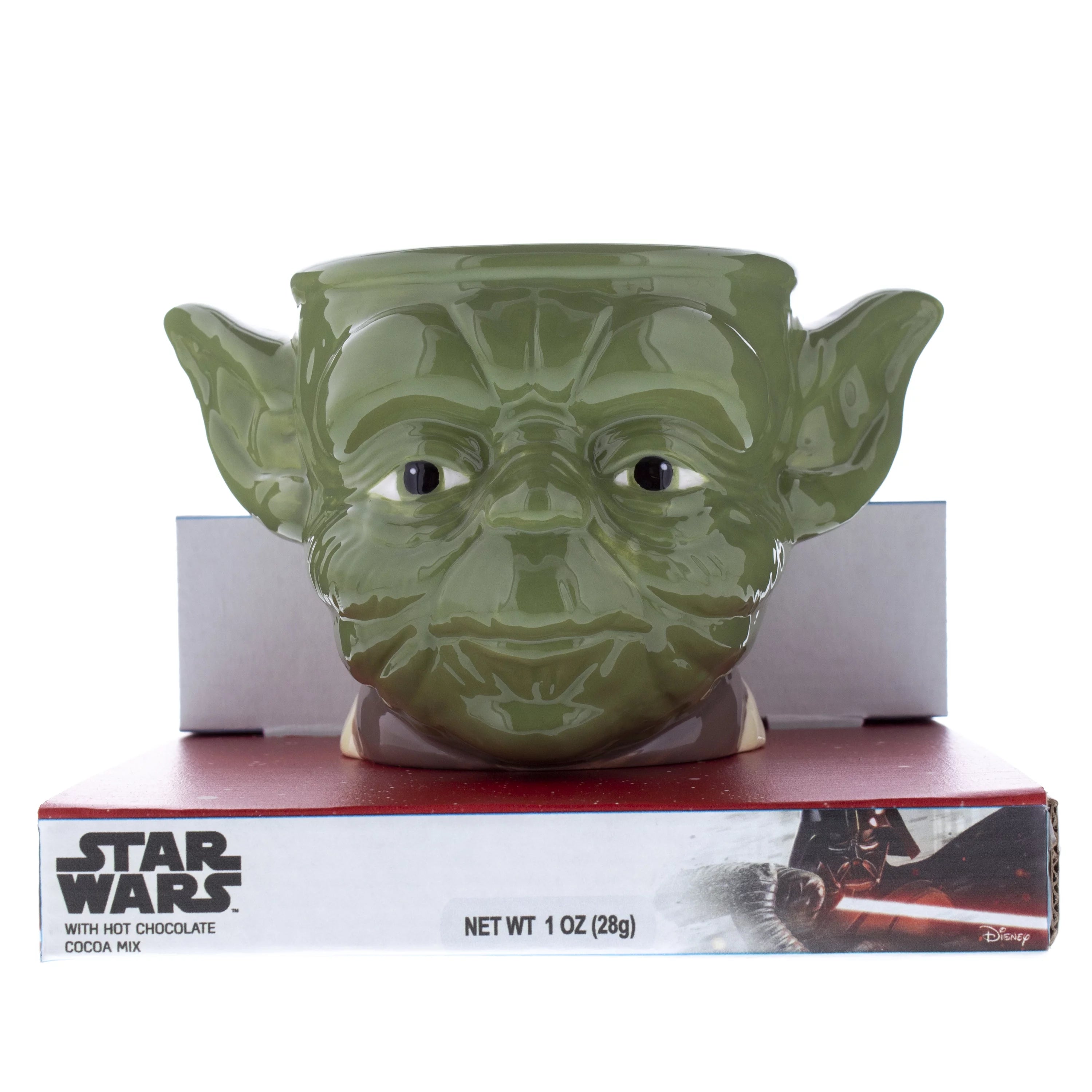 Star Wars Yoda Character Mug with 1 OZ Hot Chocolate Cocoa Mix