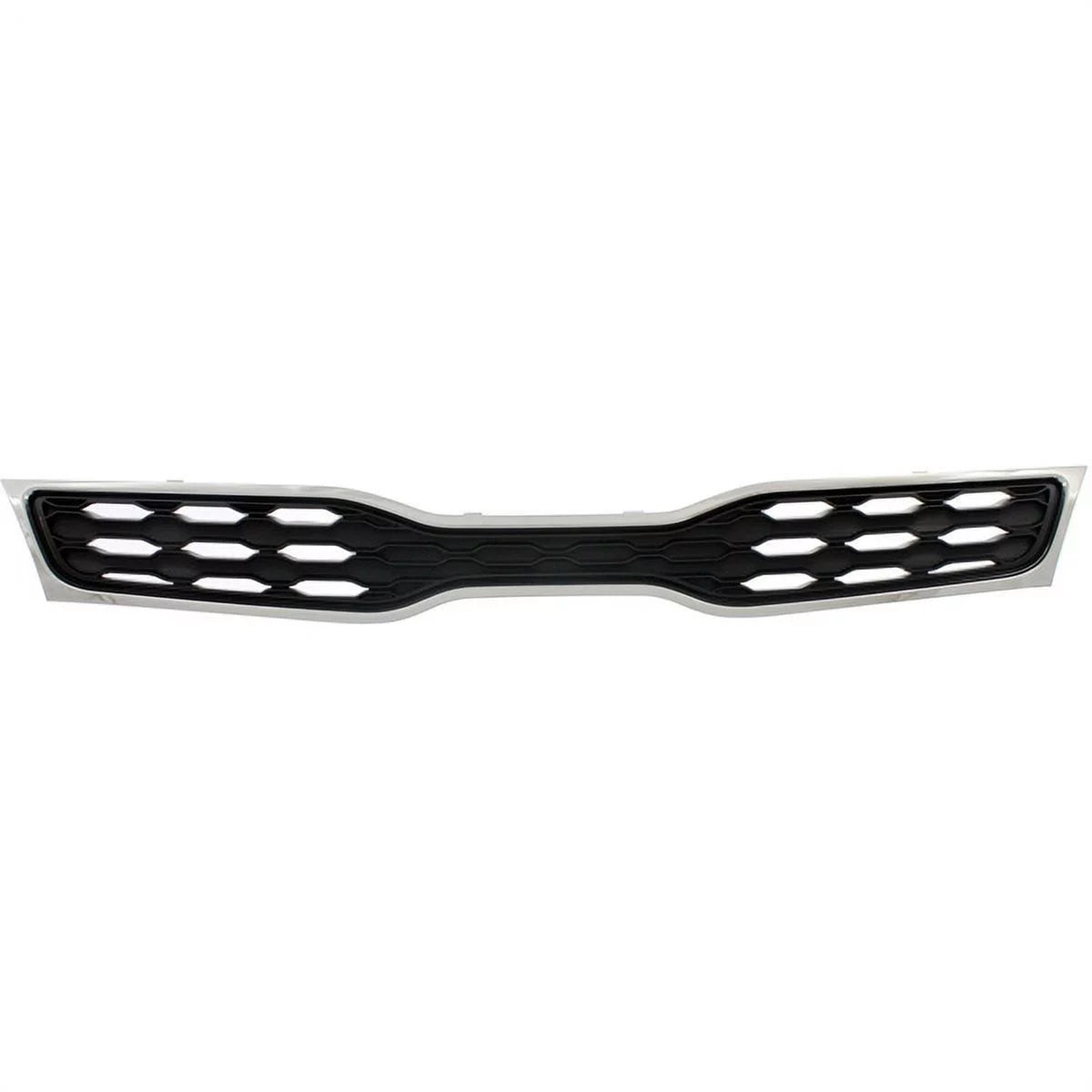 For 12-15 Rio Hatchback (w/Fog Lamps) Front Grill Grille Assembly Black w/Chrome