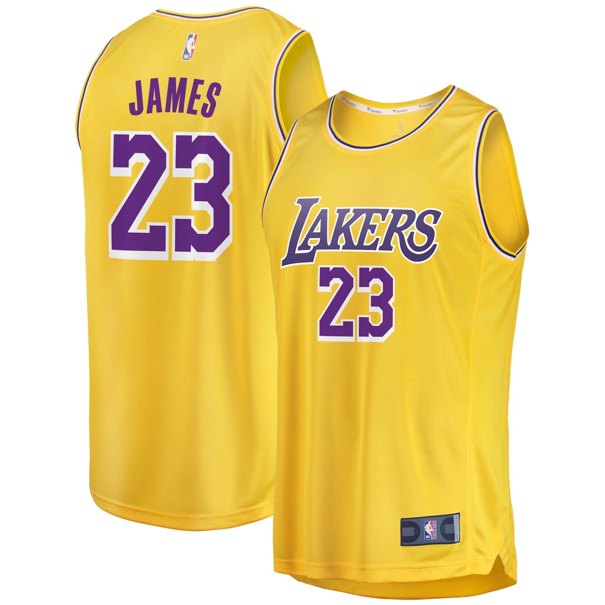 Men's Fanatics Branded LeBron James Gold Los Angeles Lakers Big & Tall Fast Break Player Jersey - Icon Edition