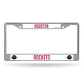 Rico Industries Basketball Houston Rockets Premium 12 x 6 Silver Chrome Car/Truck/SUV Auto Accessory