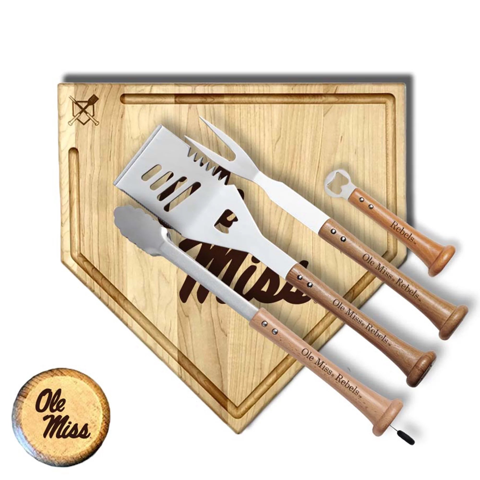 Baseball BBQ  Ole Miss Rebels 17 Trough Grand Slam Combo Set