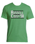 TRIBLEND Celtics Bill Russell Bob Cousy 58 T-Shirt