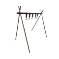 Arealer Collapsible Camping Hanging Rack Portable Cookware Hanger Stand Rack Storage Organizer with Hooks for BBQ Picnics Hiking Backpacking Fishing