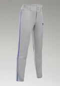 Under Armour Boys' UA Clean Up Piped Baseball Pants 1294739-076 Grey/Royal Youth Small