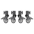 Miulika 4 Piece Frying Pan Caster Set 360 Degree Rotation Grill Wheel Set Swivel with Lock for Outdoor Picnic Backyard