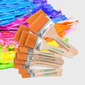 Barbecue Grill Brush Barbecue Brush Paint Brush Flat Nylon Hair Wooden Penholder Oil Barbecue Paint Brushes Art Supplies 12pcs / Set