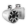 Wet Sounds REV 10 HD 10 Horn Loaded Compression Driver Tower Speakers with XS Grills & Stainless MINI Swivel Clamps, 300 Watts RMS, White, Pair