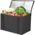 Hometimes Food Delivery Bag, Insulated Reusable Grocery Bags | Ideal, Postmates, Restaurant, Catering, Grocery Transport | Dual Zipper Black
