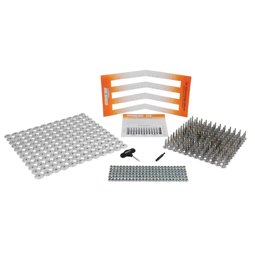 Extreme Max 5001.5523 144-Stud Track Pack with Round Backers - 1.40 Stud Length