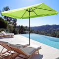 Yescom 10'x6.5' Metal Patio Umbrella 6 Ribs Sunshade Table Umbrella Tilt with Crank