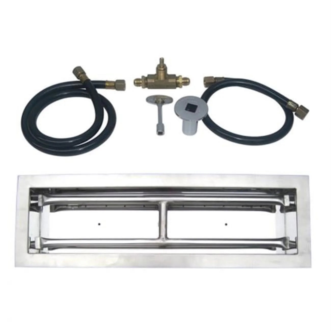 Tretco  36 in. Stainless Steel Drop-In Rectangular Burner Kit - Natural Gas