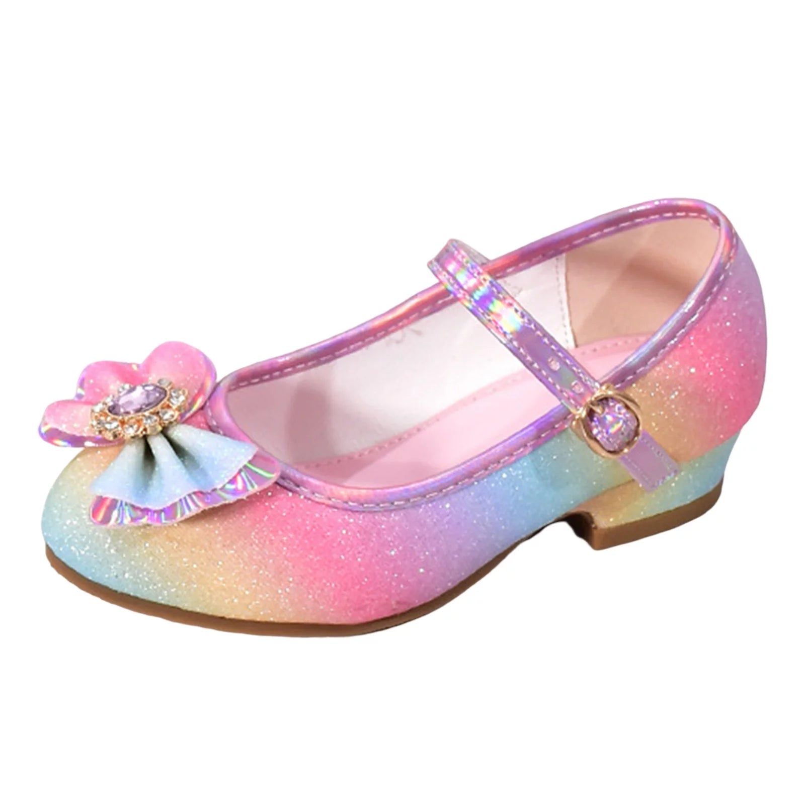 EHQJNJ Baby Girl Shoes 0-3 Months Sandals Children Shoes with Diamond Shiny Sandals Princess Shoes Bow High Heels Show Princess Shoes Toddler High Top Sneakers Boys Girls Boots Size 13