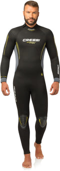 Fast 5mm Man Wetsuit (Black/Yellow, Small)