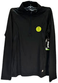 Prince Women's Half Zip Long Sleeve Tennis Top - Black, XS