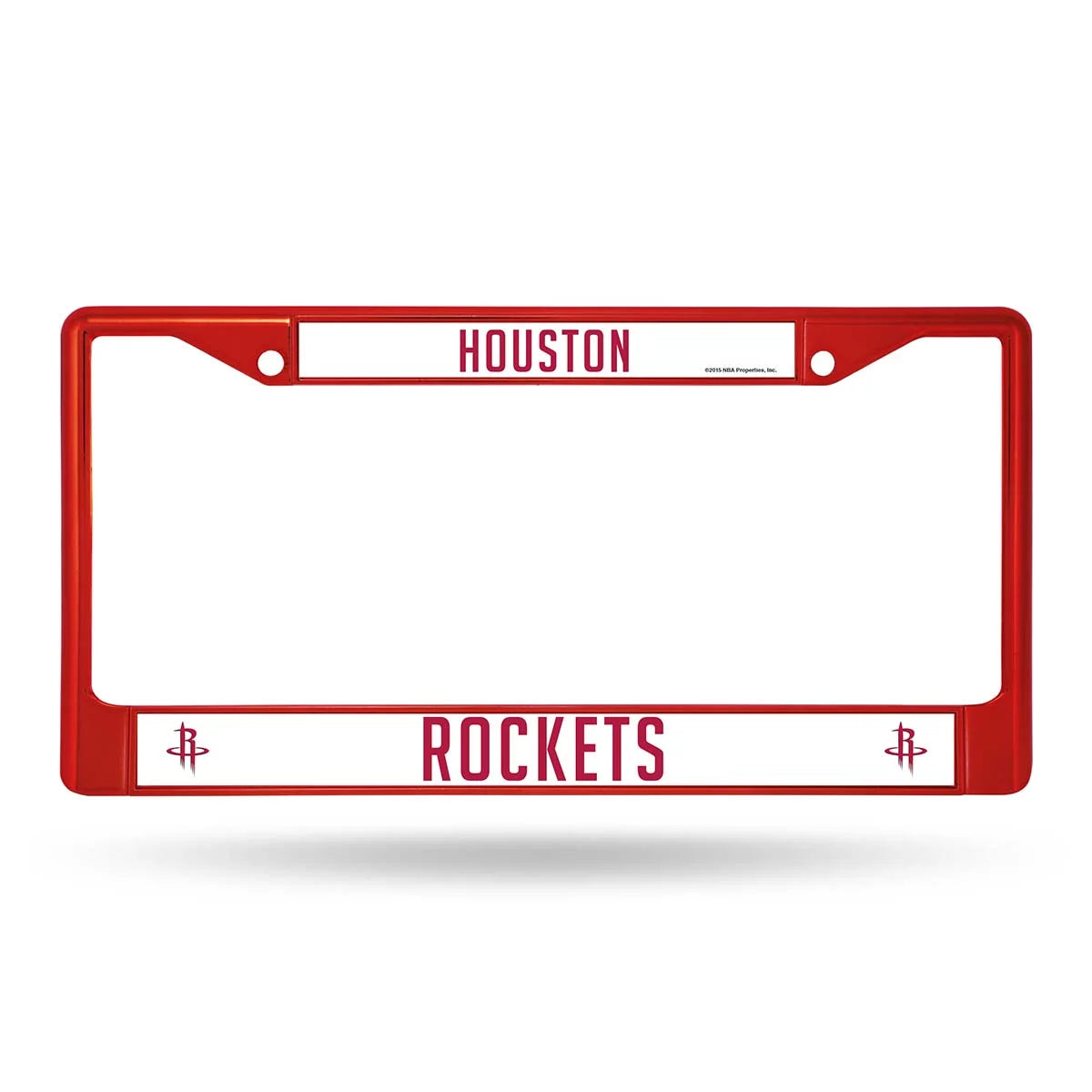 Houston NBA Rockets Licensed Red Painted Chrome Metal License Plate Frame