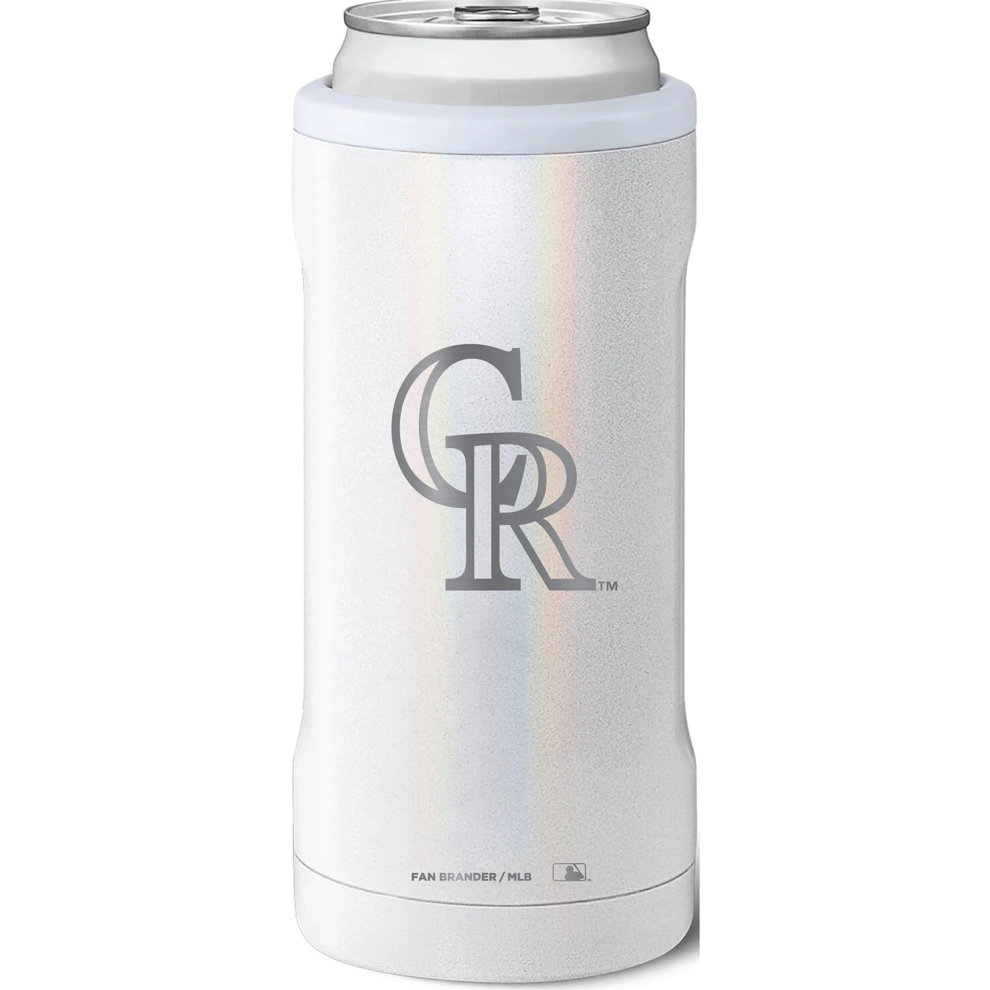 BruMate Colorado Rockies 12oz. Primary Mark Glitter Slim Can Cooler