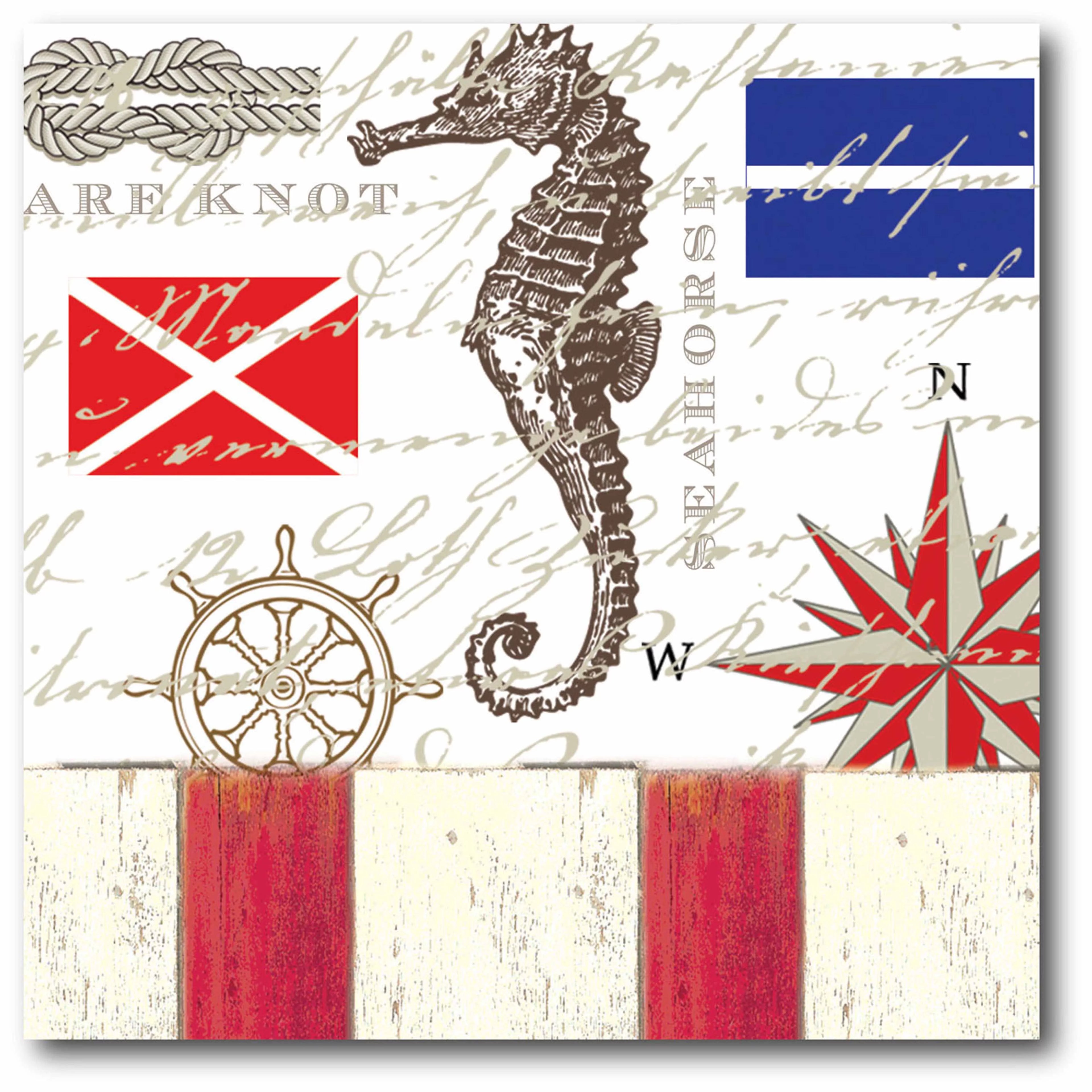 Courtside Market Nautical Flag I Gallery-Wrapped Canvas Wall Art, 16x16