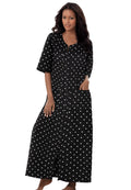 Dreams & Co. Women's Plus Size Petite Long French Terry Zip-Front Robe Robe