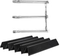 Grisun 7636 Flavorizer Bars and 69787 Grill Burner for Weber Spirit 300 and Spirit II 300 Series with Front Control,Spirit E310 E320 E330 S310 S320 S330 Grills,15.3 Flavorizer Bars,18'' Burner Tube