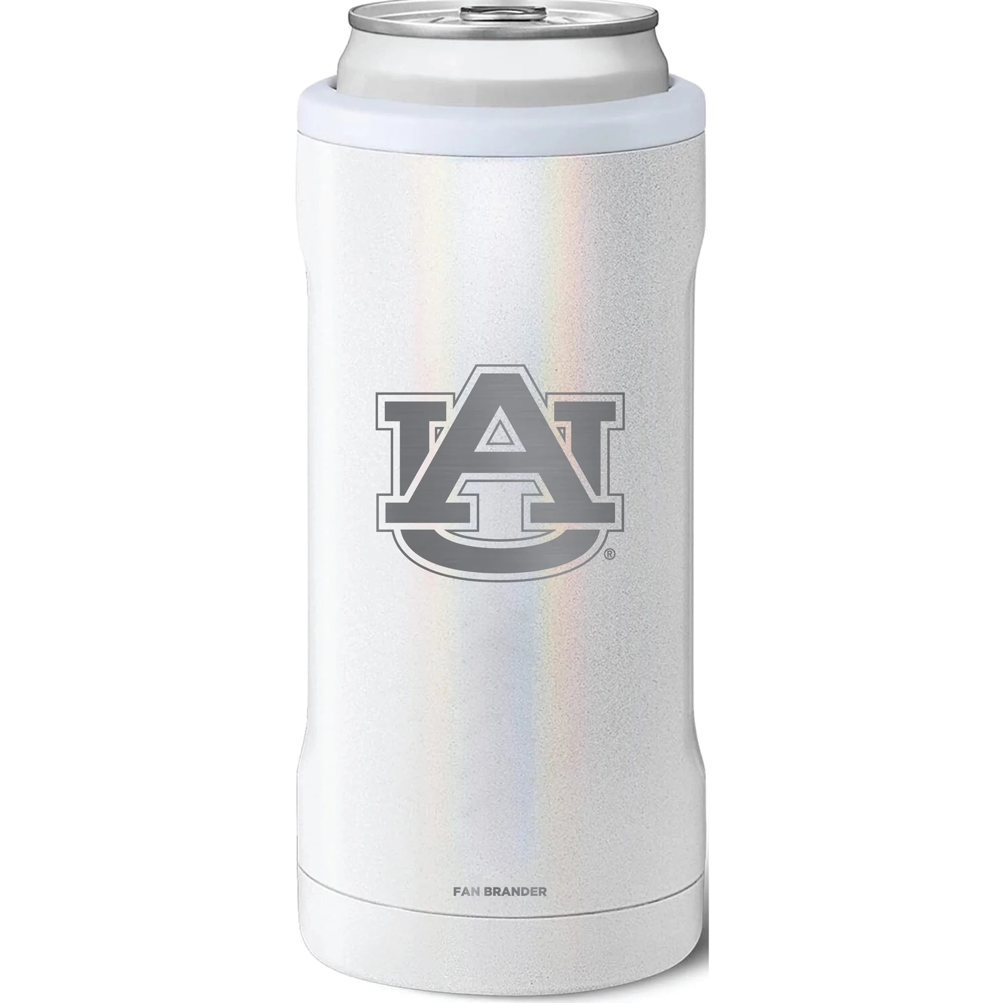 BruMate Auburn Tigers 12oz. Primary Mark Glitter Slim Can Cooler