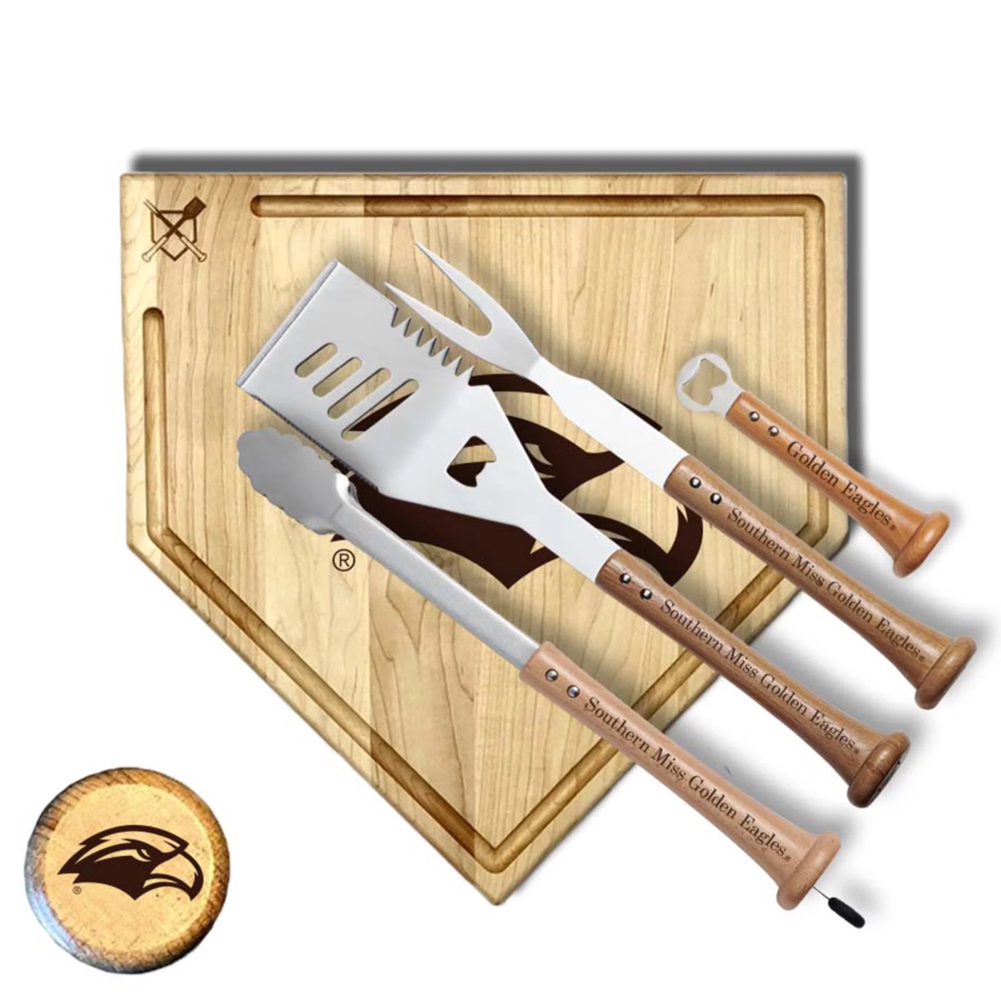 Baseball BBQ  Southern Miss Golden Eagles 17 Trough Grand Slam Combo Set