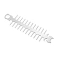 Metal Roaster Fork BBQ Tool Camp Fire Fishbone Shaped Barbecue Skewer Roasting Skewers for Fruit, Appetiser, Vegetable, Camping Cat 26.5x7x1.8mm