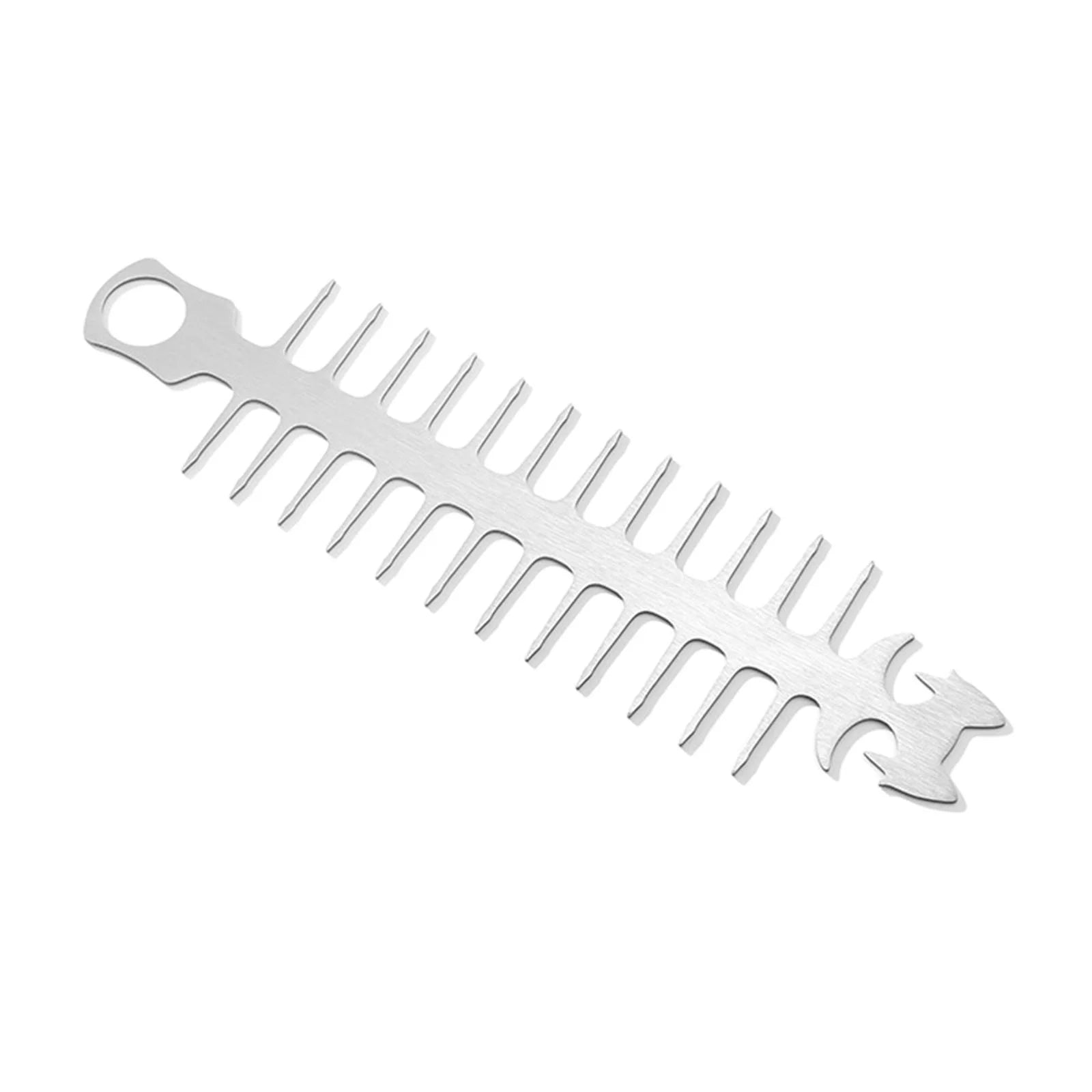 Metal Roaster Fork BBQ Tool Camp Fire Fishbone Shaped Barbecue Skewer Roasting Skewers for Fruit, Appetiser, Vegetable, Camping Cat 26.5x7x1.8mm
