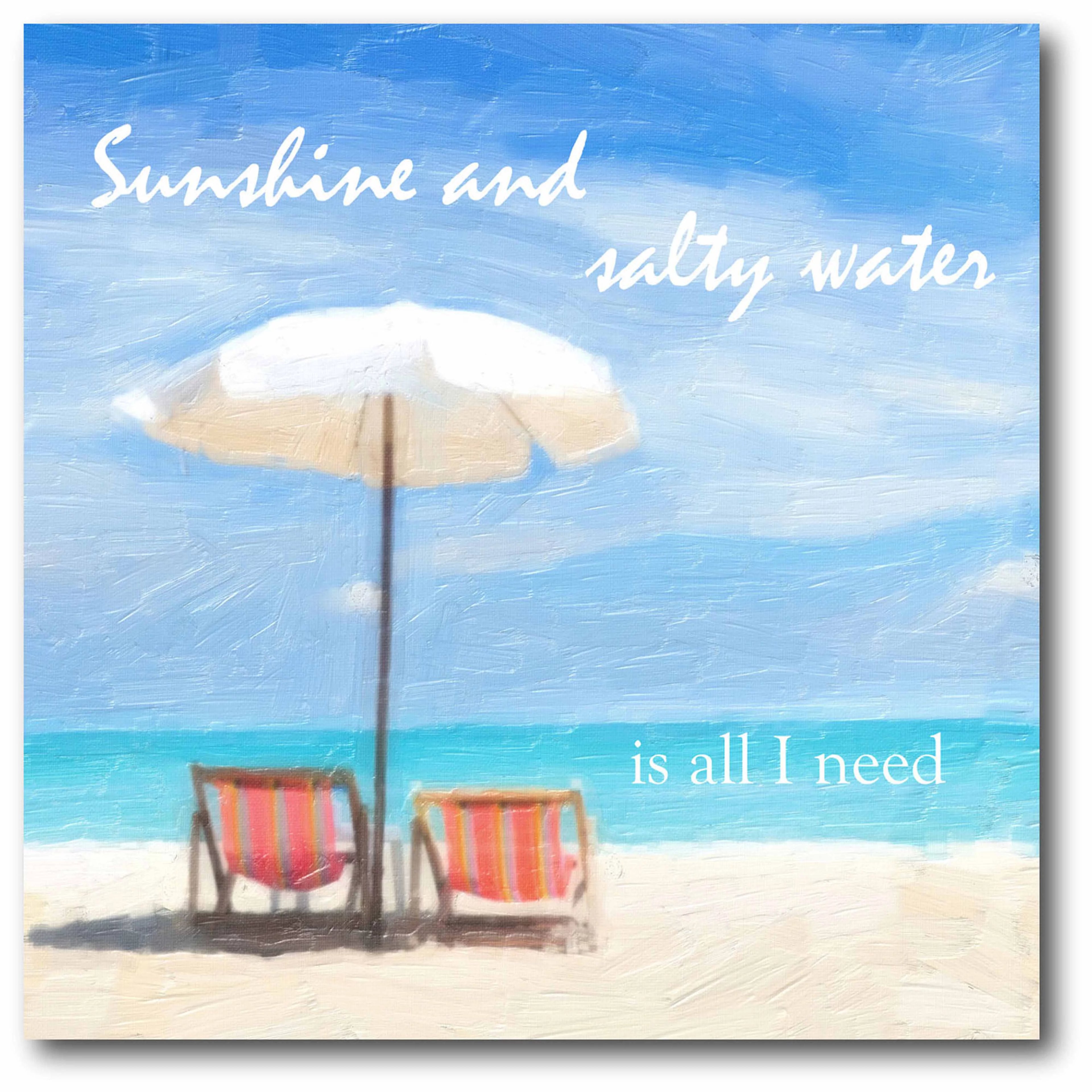 Courtside Market Sunshine and Salty Water Gallery-Wrapped Canvas Wall Art, 16x16