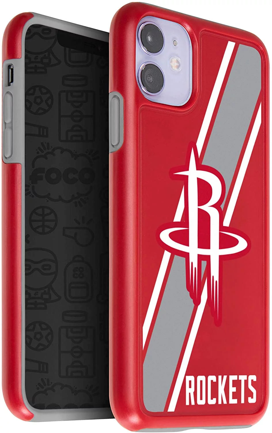FOCO NBA Houston Rockets Dual Hybrid Case for iPhone 11 & XR (6.1)
