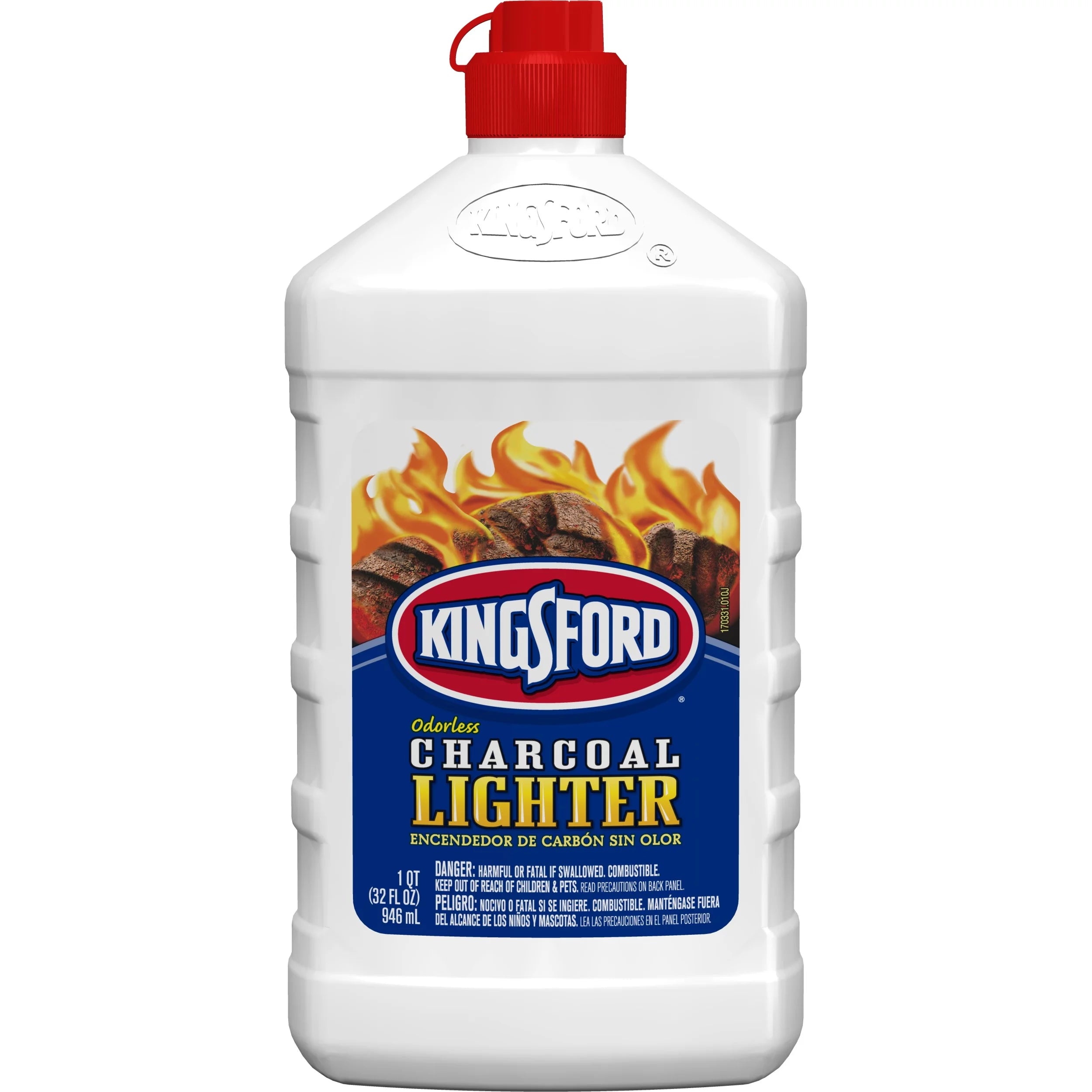 Kingsford Odorless Charcoal Lighter Fluid Bottle, Lighter Fluid for BBQ Charcoal - 32 Fluid Ounces