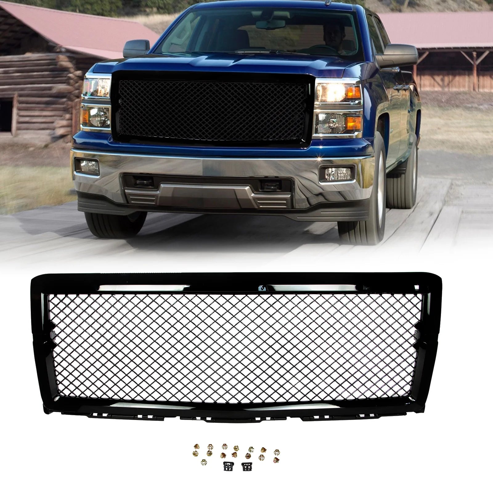 Irfora Grill,Silverado 2500 /3500 Chevrolet Silverado 2500 Car 15-16 Chevrolet 15-16 Chevrolet Silverado