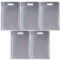 5PCS Tote Fast Food Bag Zipper Self-styled Food Bag Aluminum Foil Insulation Bag Disposable Fast Food Freezer Bags Thickening Fo
