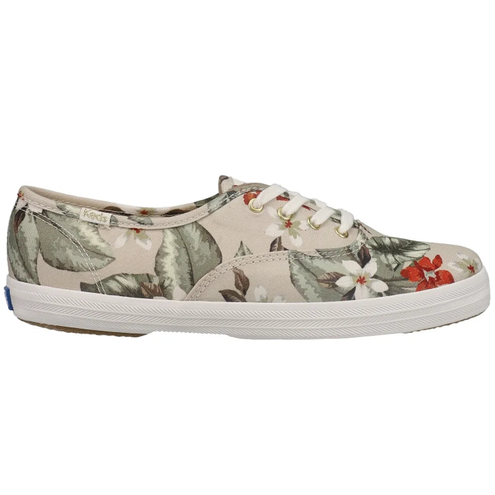 Keds  Womens Champion Floral Lace Up  Sneakers Casual Shoes Casual
