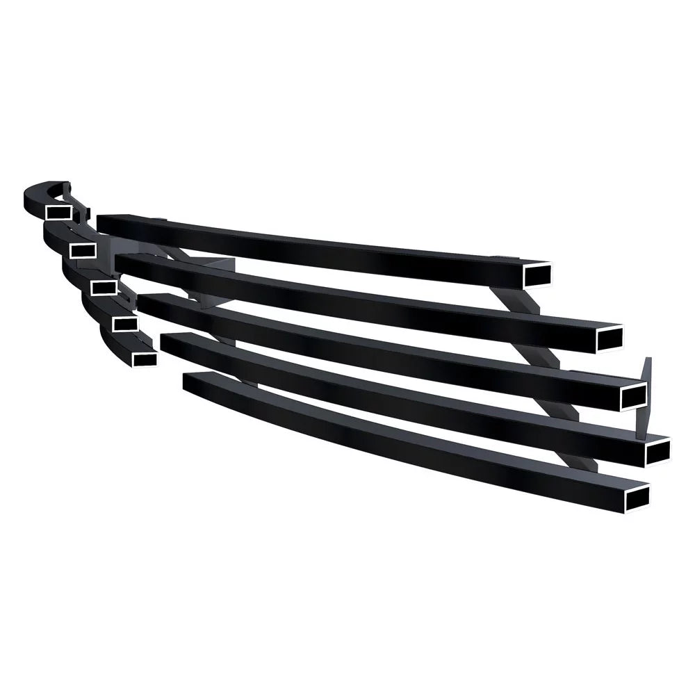 APS Compatible with Chevy Silverado 1500 1999-2002 & 00-06 Chevy Suburban Tahoe Z71 Only Tow Hook Stainless Steel Black Horizontal Billet Grille Grill Insert C85027H