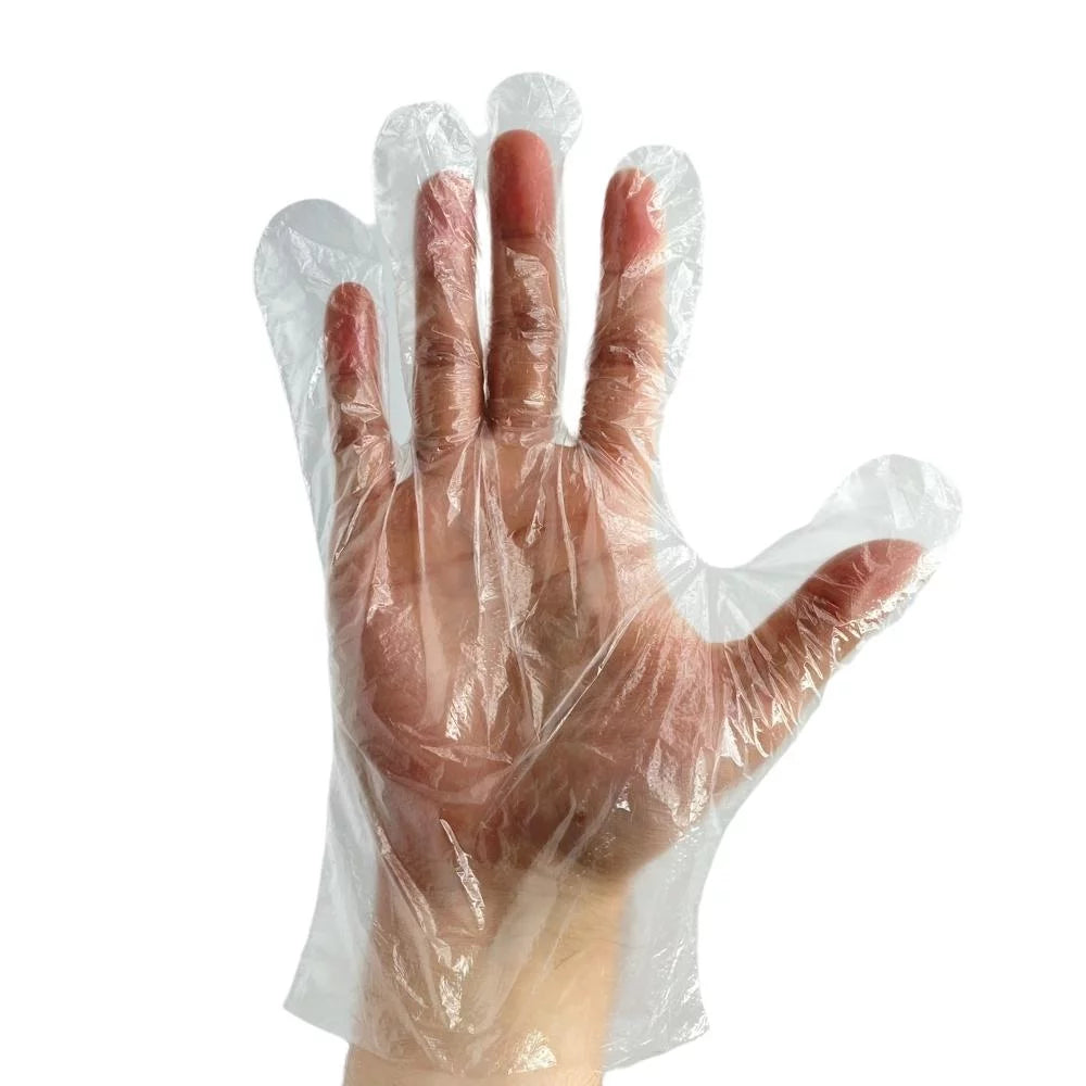 Clear TPE Vinal Food Service Disposable Gloves for Cleaning, Cooking, Food Handling, Kitchens, BBQ, 2 Mil, Powder Free, Choose Your Size: Small, Medium, Large, X-Large