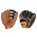 Future Stars Pro-Style Synthetic Leather Glove - Black & Brown - 12 - Right Hand Catch