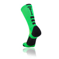 Midline Lacrosse Logo Crew Socks (Lime/Black, Large)