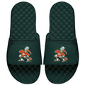 ISlide Green Miami Hurricanes Mascot Logo Slide Sandals