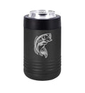 Can and Bottle Cooler Insulator Stainless Steel Double Wall Vacuum Insulated Beverage Drink Holder Bass Fish