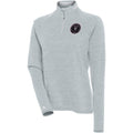 Women's Antigua  Heather Gray Inter Miami CF Milo Quarter-Zip Pullover Top